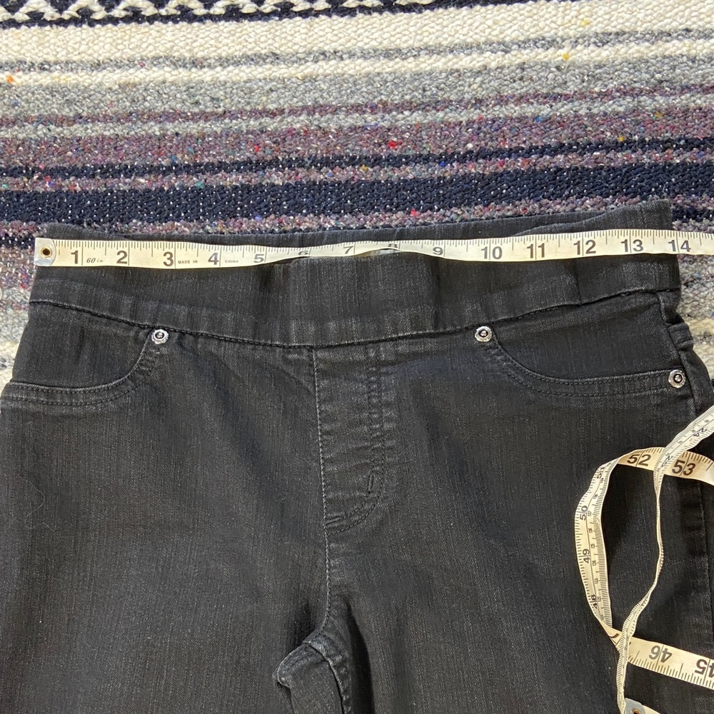 Chico's Sz 0 Platinum Denim Black Skinny Jegging Stretch Jeans Regular Rise - Picture 3 of 10